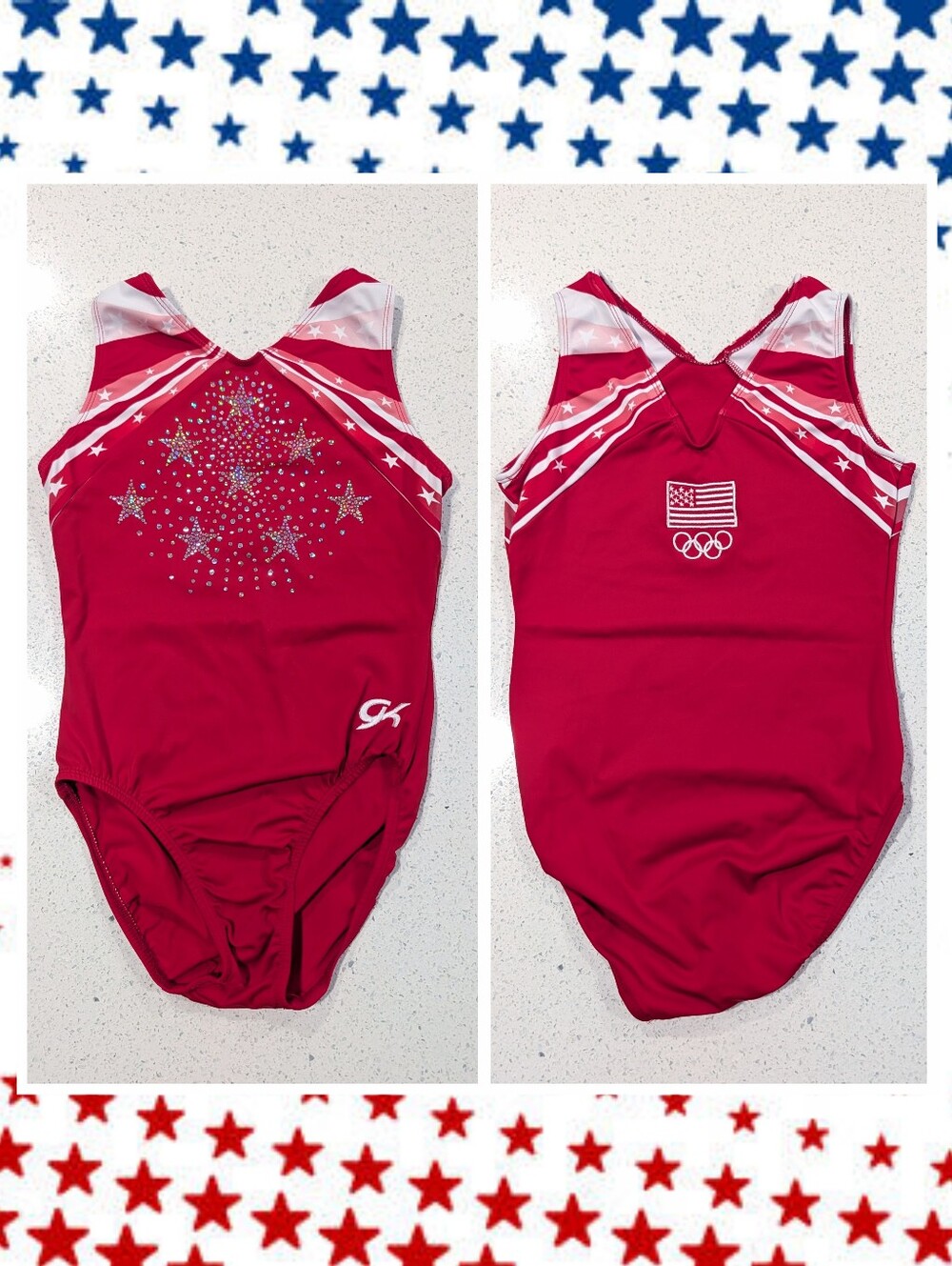 OFFICIAL TEAM USA Competition GK Elite Gymnastics Leotard Small OLYMPIC REPLICA